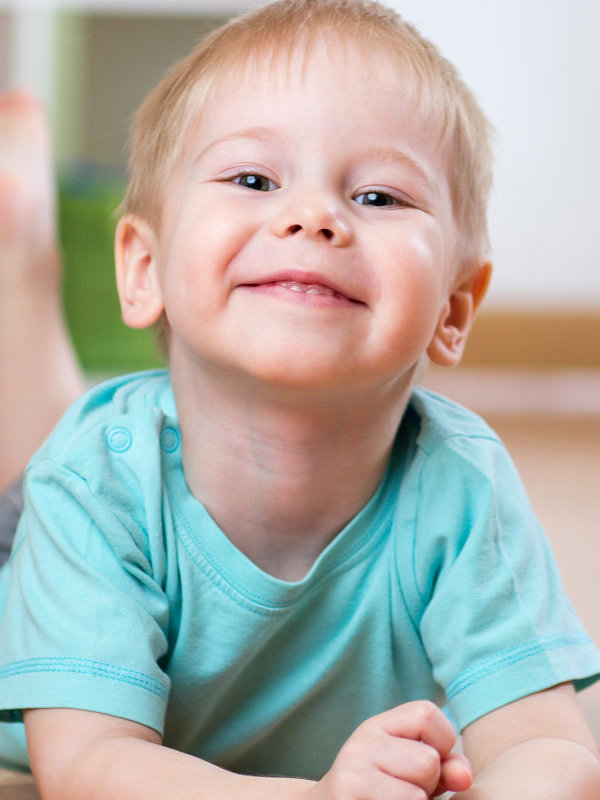 child playing with toys