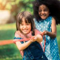 children playing outdoors