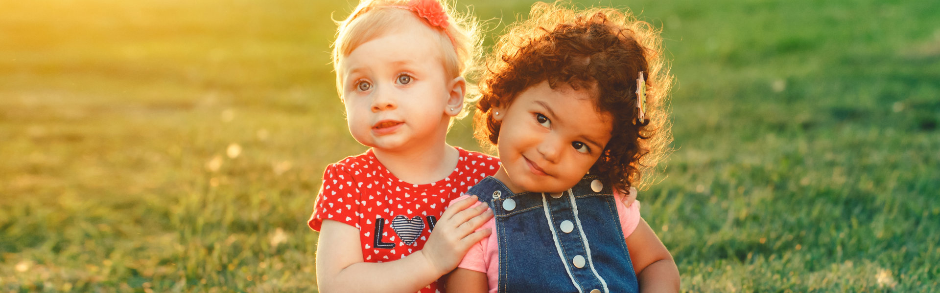 two children smiling